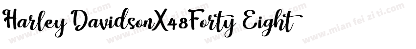Harley DavidsonX48Forty-Eight字体转换